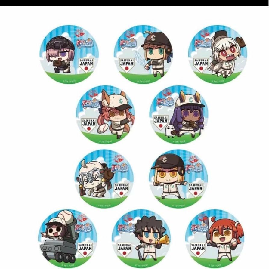 Fate/Grail League×SAMURAI JAPAN×HBMR缶バッチ Fate/Grail League×SAMURAI JAPAN×HBMRコラボグッズ